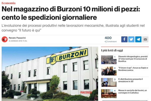 Bft Burzoni - Parlano di noi Giornale 